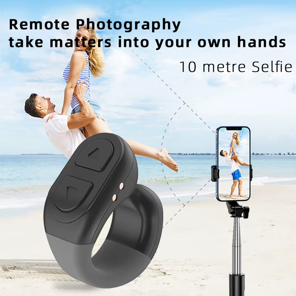 Tiktok Scrolling Ring Camera Remote Wireless Charging Case for Iphone Ipad Android Phones Easy Video Recording