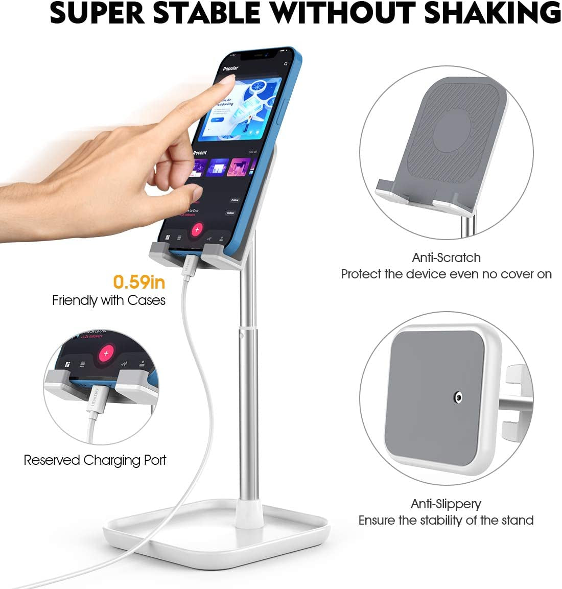 Adjustable Phone & Tablet Stand: Stable, Ergonomic & User-Friendly
